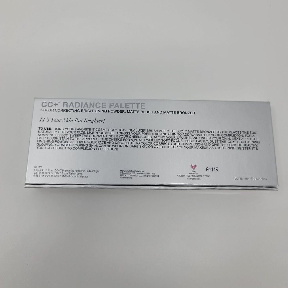 IT Cosmetics CC+ Radiance Palette Naturally Pretty Brightener Blush Bronzer New - Picture 5 of 6
